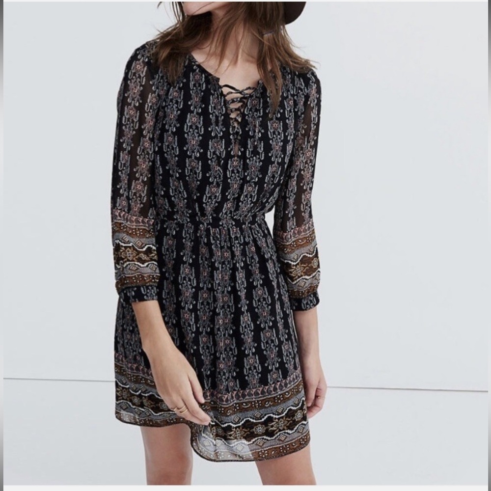 Madewell Boho Burnished Floral Dress size 4